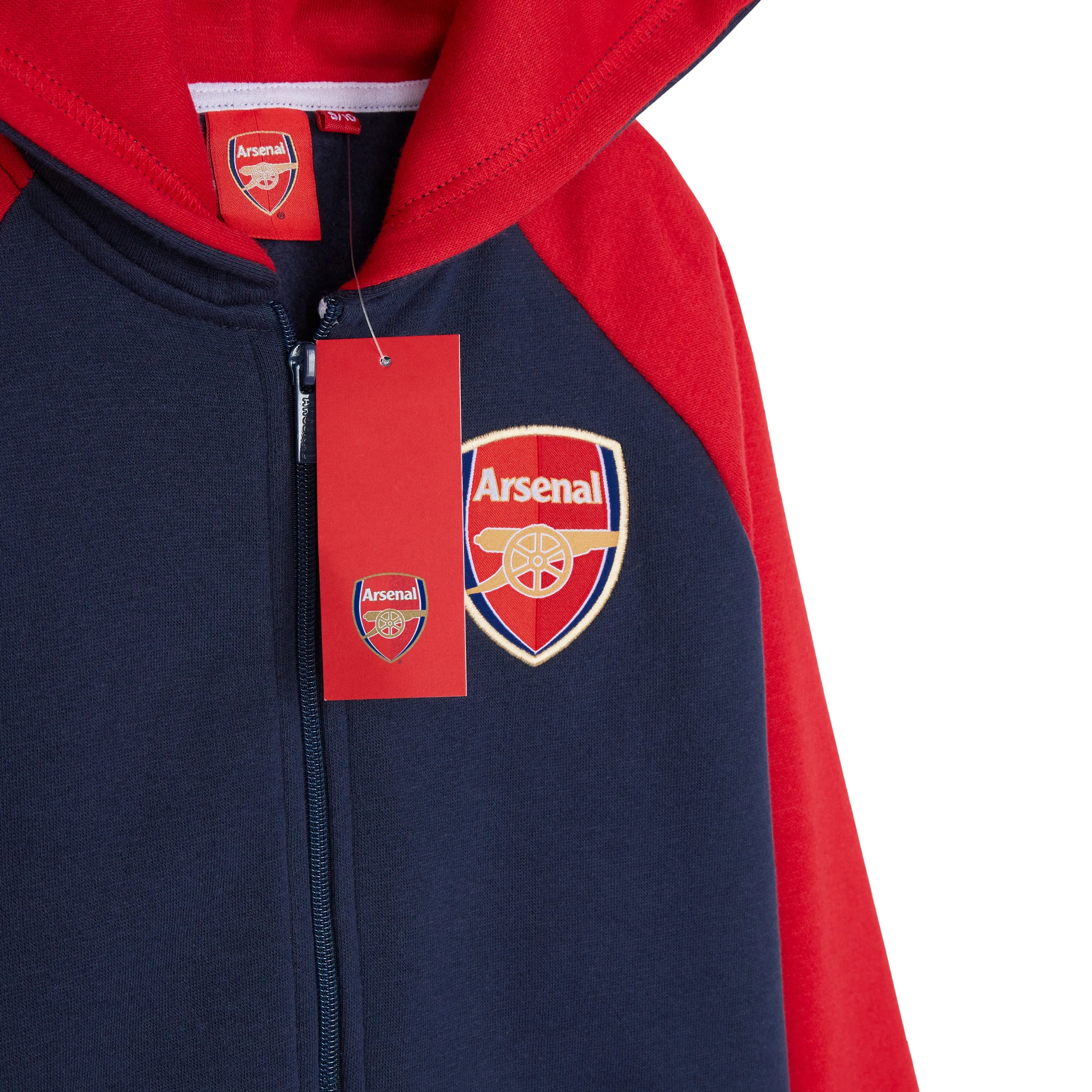 Arsenal F.C. Boys Zip Up Hoodie with Pockets