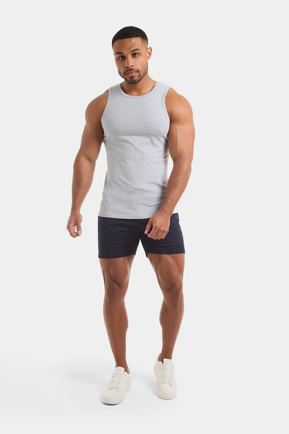 Athletic Fit Drawstring Chino Short 5" in Navy