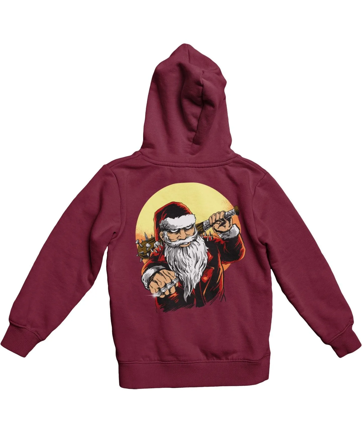 Bad Boy Santa Back Printed Christmas Hoodie