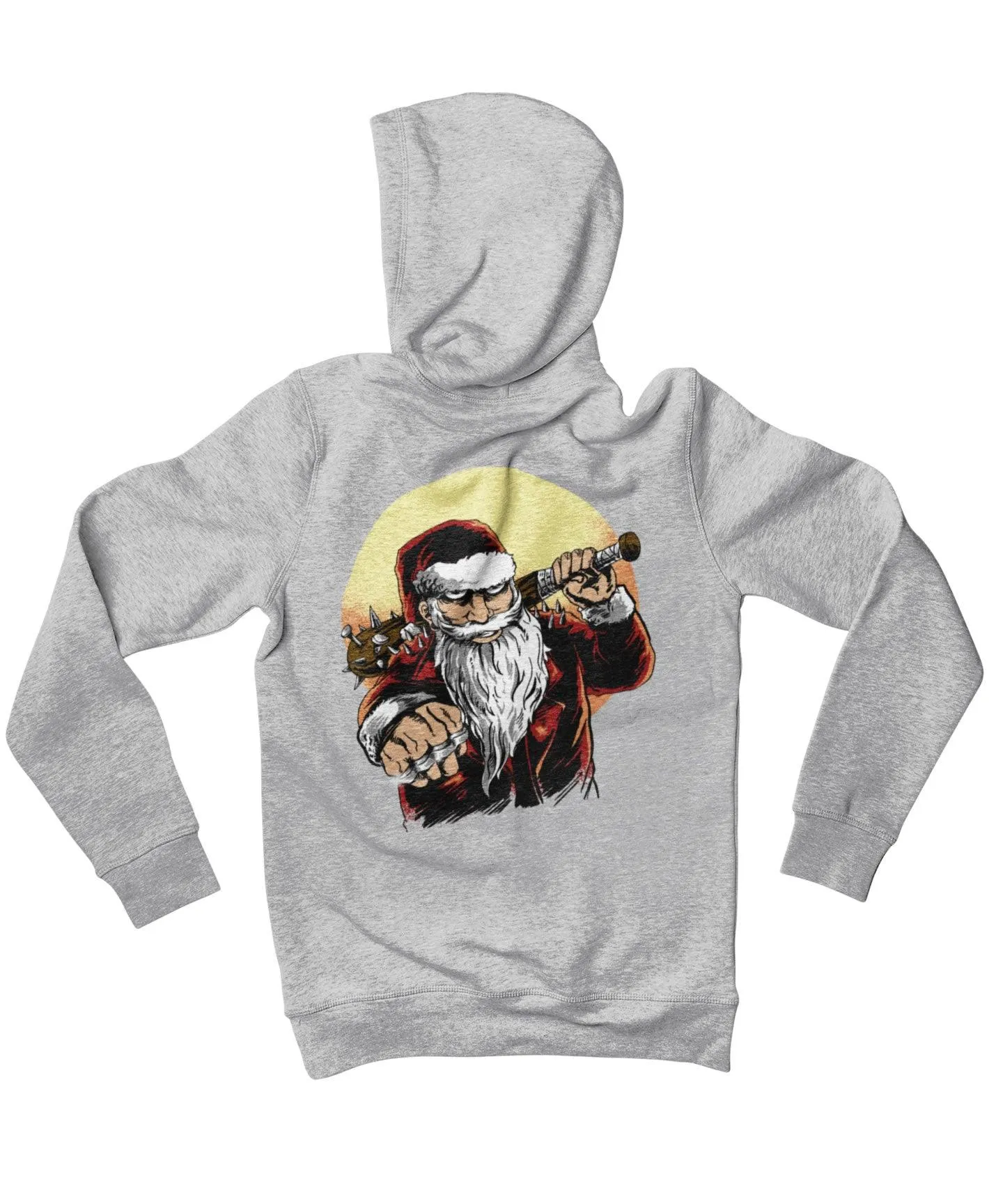 Bad Boy Santa Back Printed Christmas Hoodie