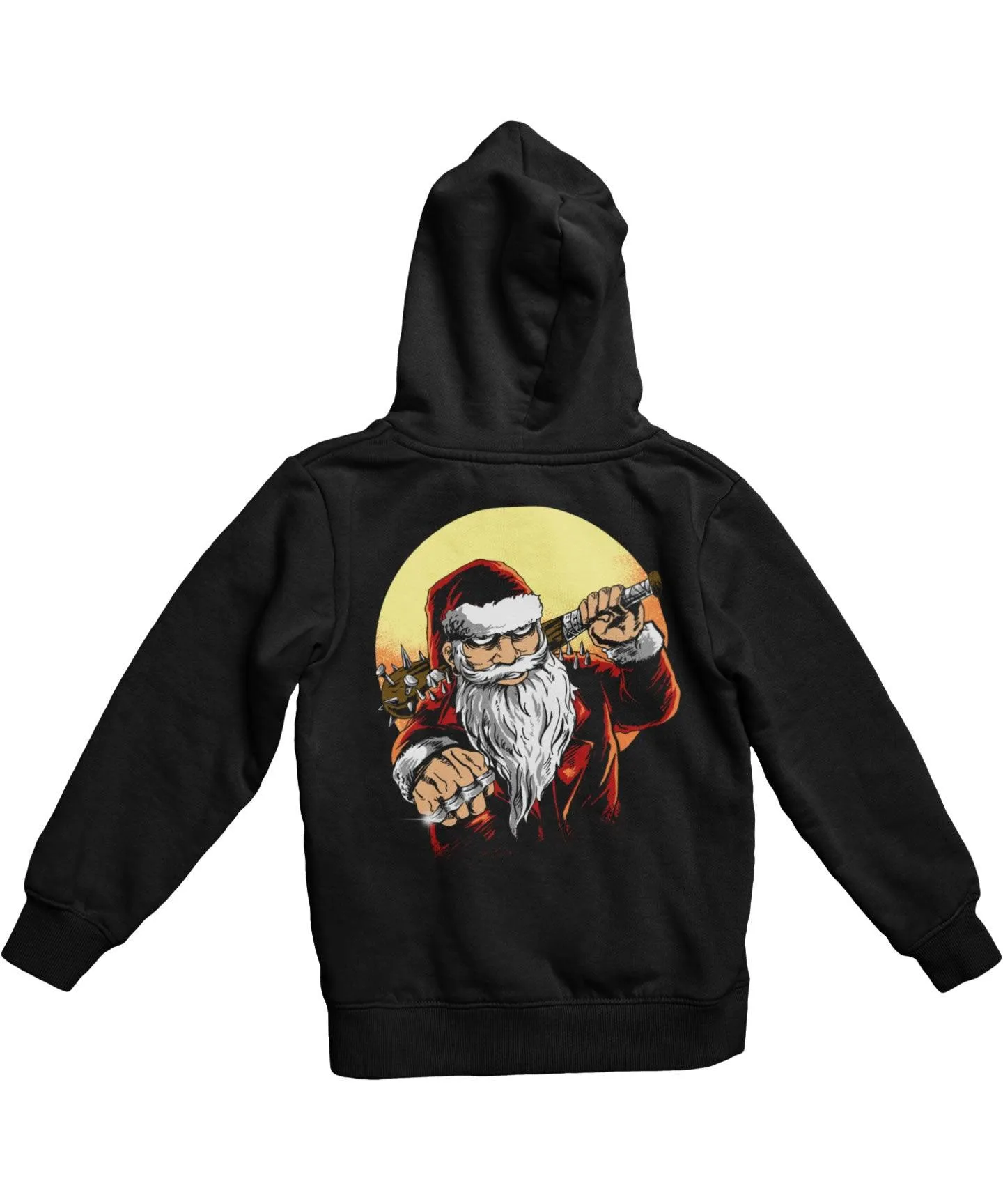 Bad Boy Santa Back Printed Christmas Hoodie