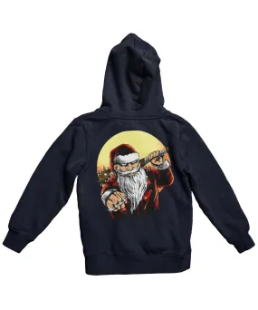 Bad Boy Santa Back Printed Christmas Hoodie