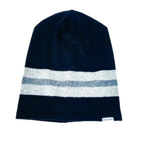 CASHMERE BEANIE | XL Onyx Striped