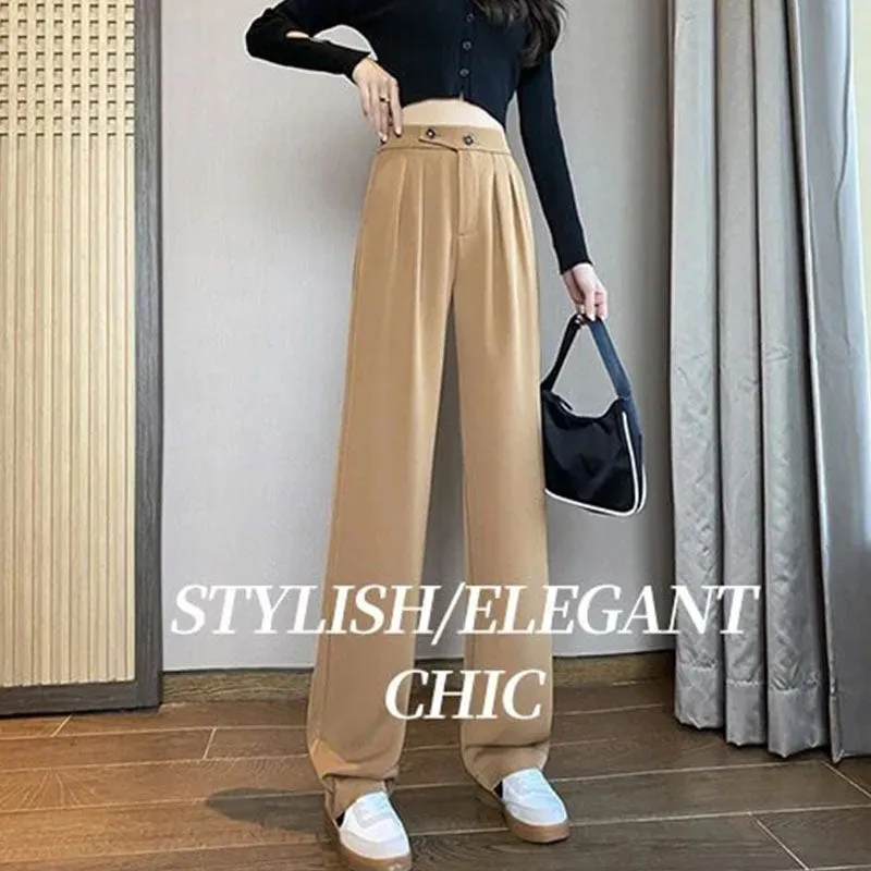 Casual Full-Length Loose Suit Pants