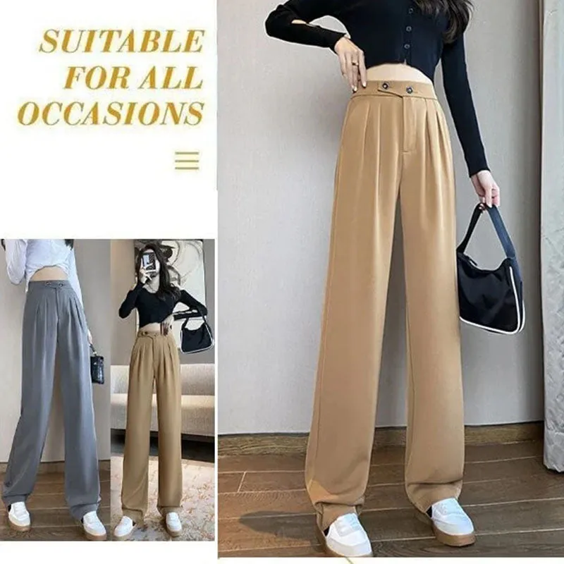 Casual Full-Length Loose Suit Pants