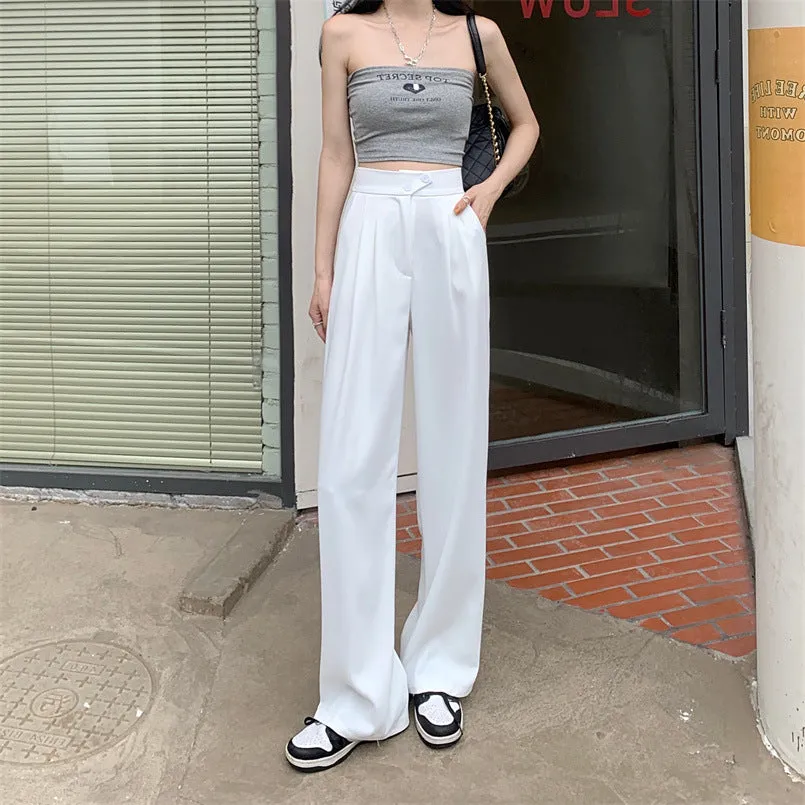 Casual Full-Length Loose Suit Pants