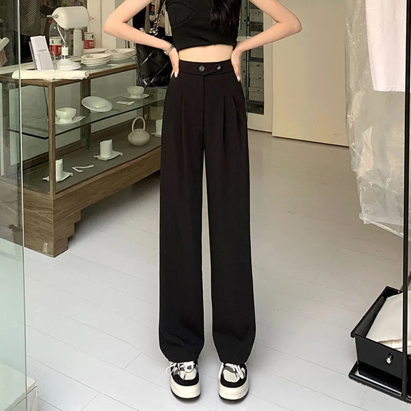 Casual Full-Length Loose Suit Pants