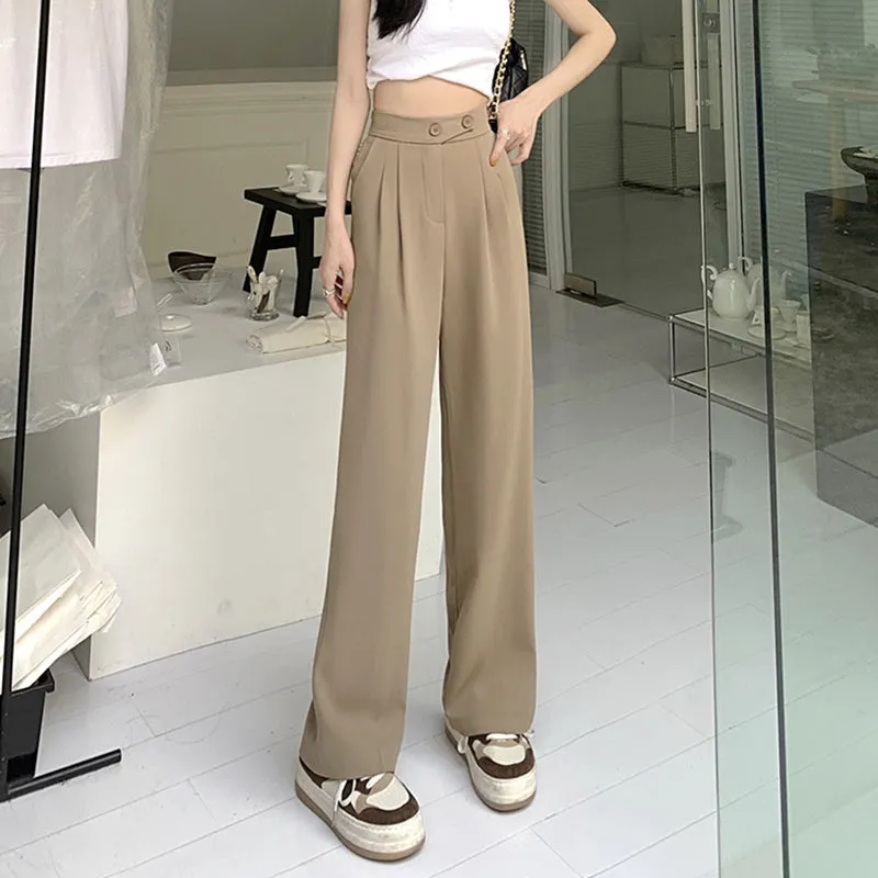 Casual Full-Length Loose Suit Pants