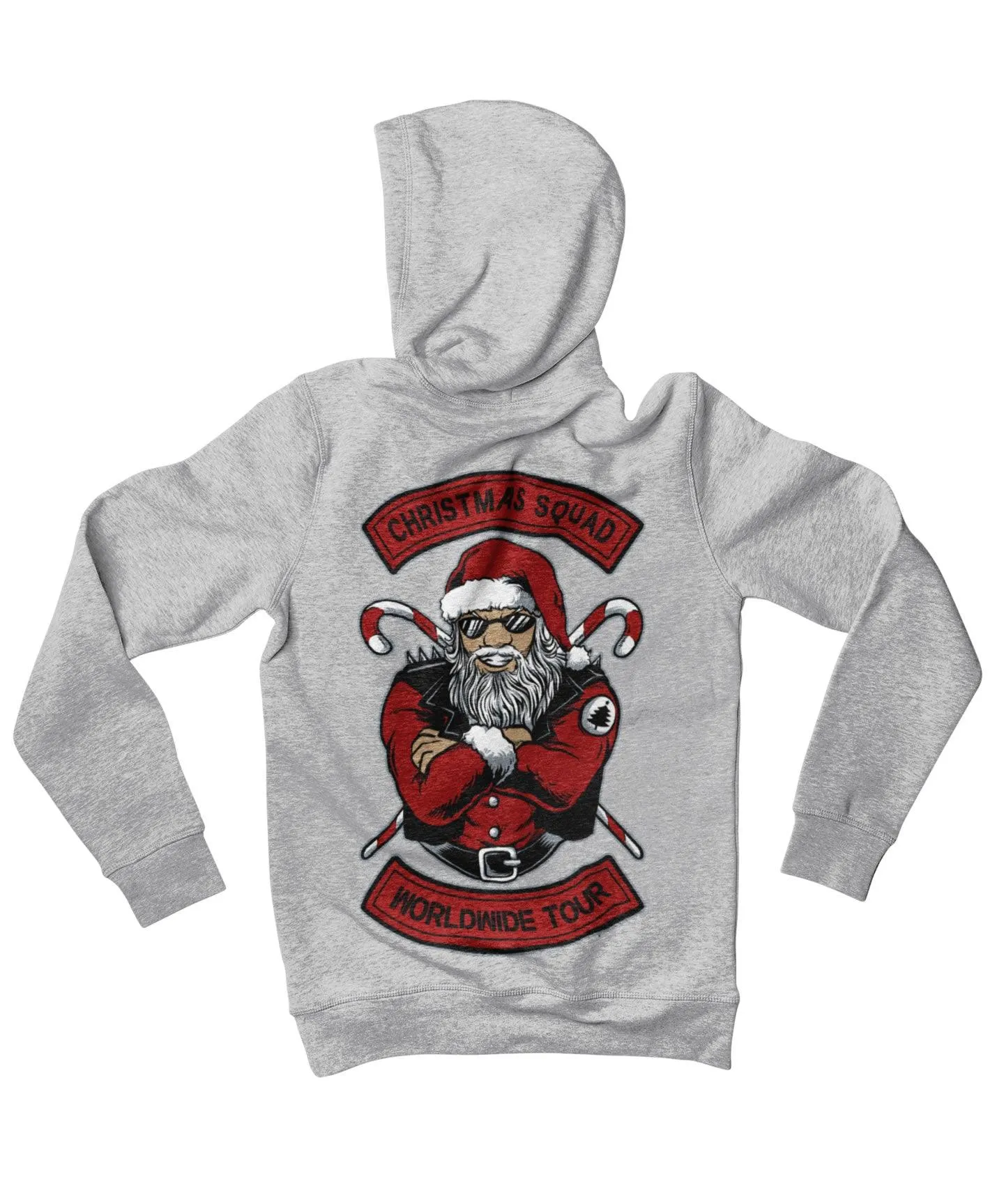 Christmas Squad Worldwide Tour Santa Back Printed Christmas Hoodie