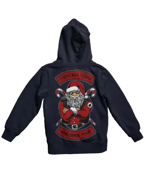 Christmas Squad Worldwide Tour Santa Back Printed Christmas Hoodie