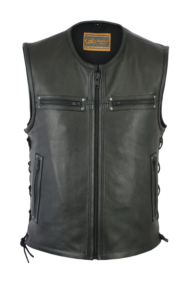 DS146 Men's Zipper Front Single Back Panel Concealed Carry Vest