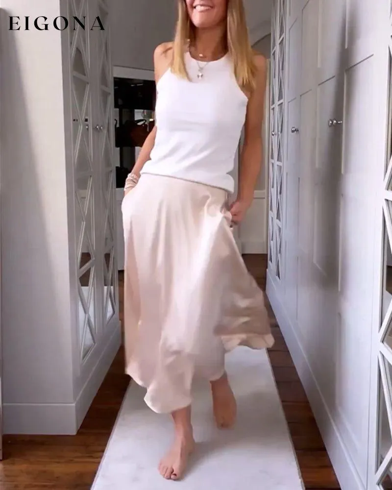 Elegant solid color skirt