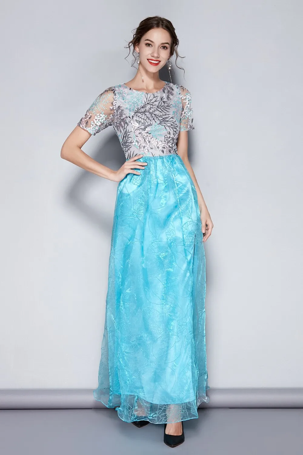 FashionSierra - Layered Elegant Party Dresses Prom Long Maxi Runway Dresses