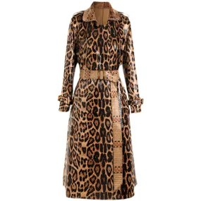 Foxy Leopard Print Trench Coat