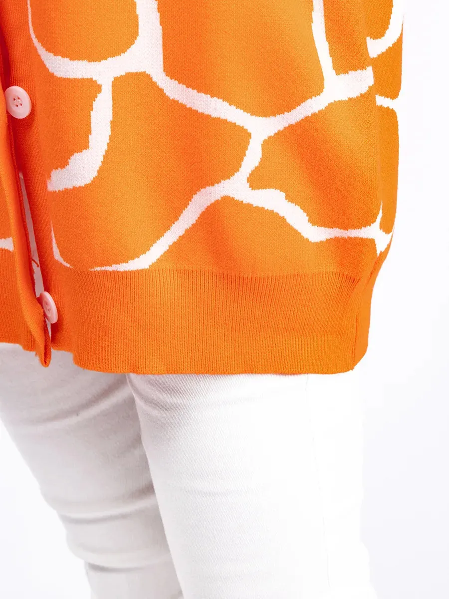 Giraffe’s Skin Print Pattern Sweater Cardigans