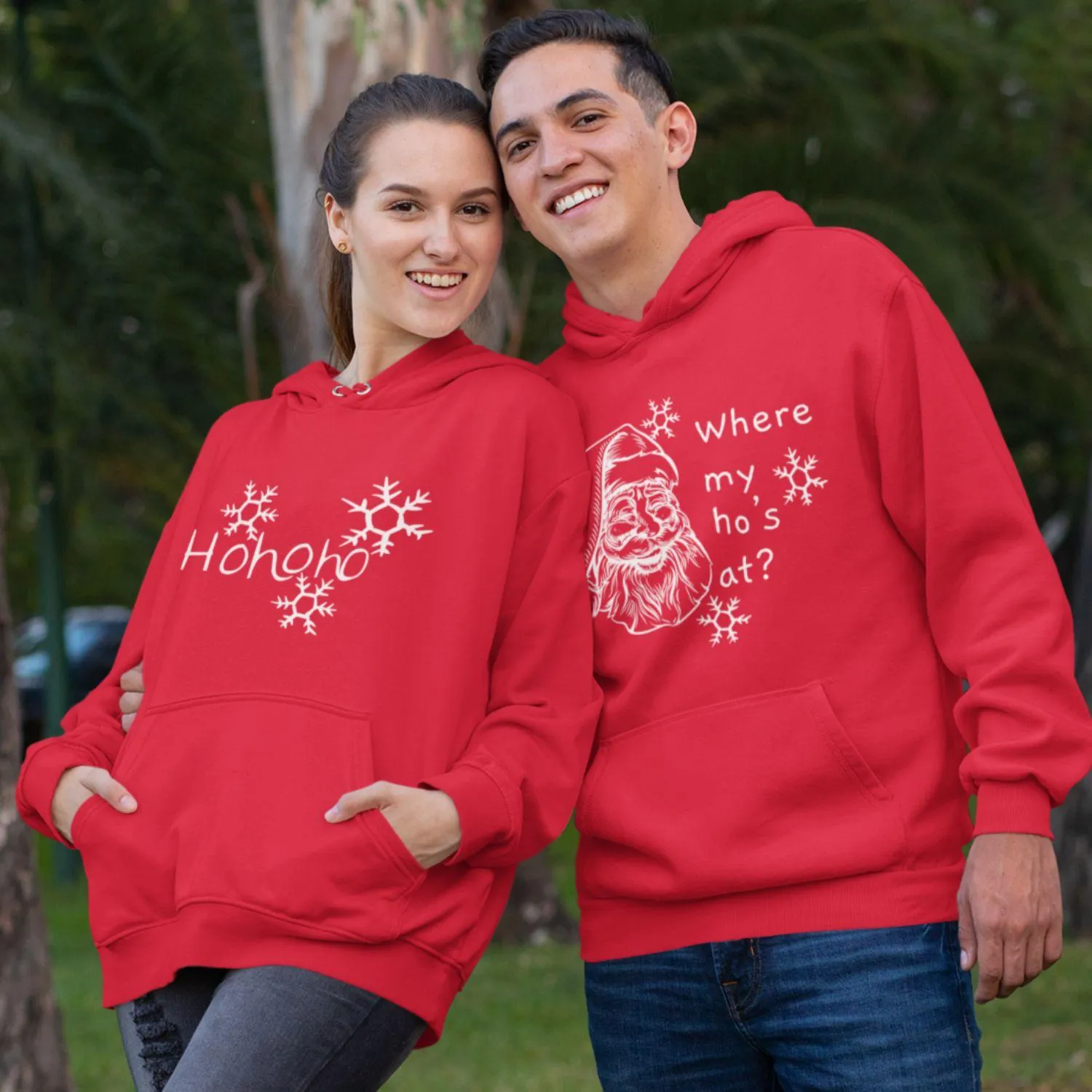 Hohoho & Where My Ho's At? Holiday-Inspired Christmas Matching Set