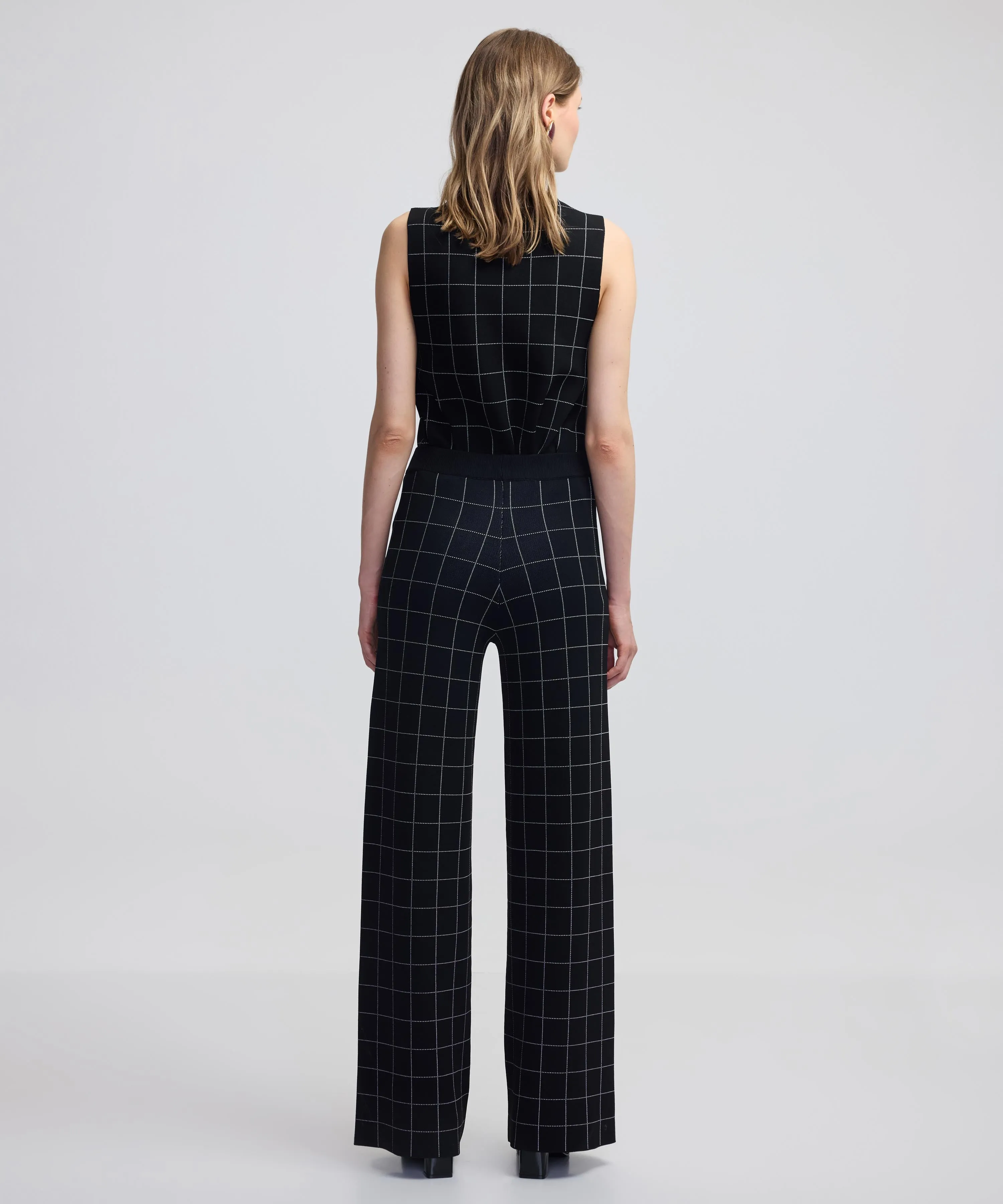 Ipekyol Square Pattern Knitted Trousers Black