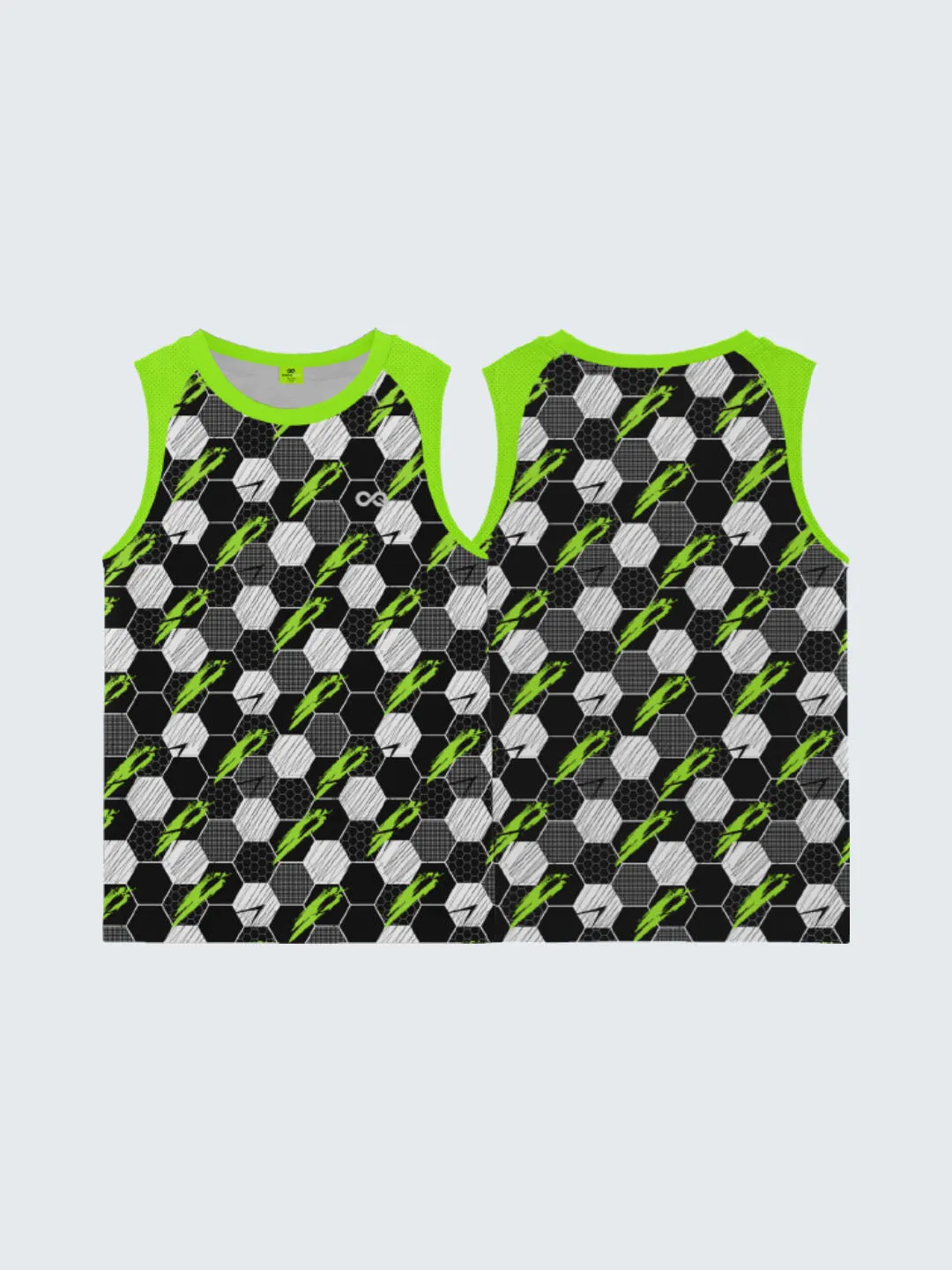 Kid's Active Printed Vest - Neon Green