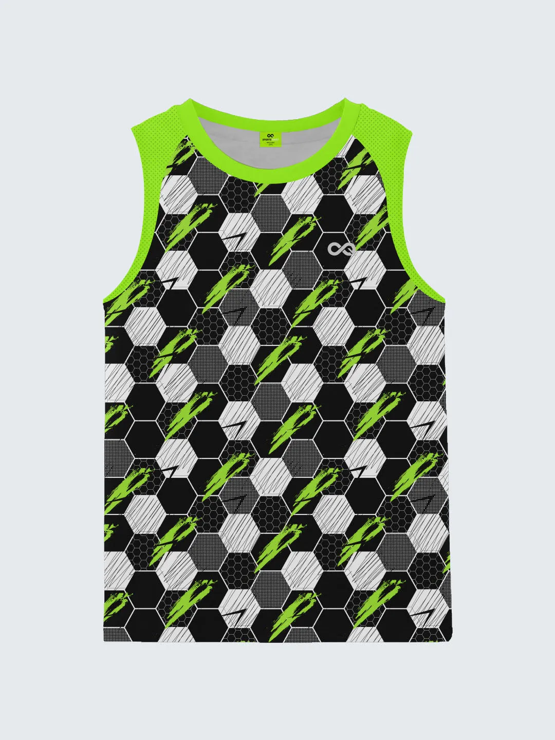 Kid's Active Printed Vest - Neon Green