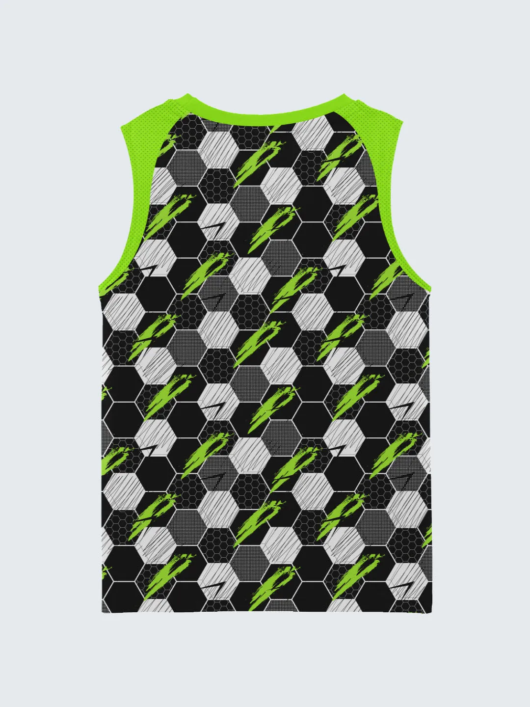 Kid's Active Printed Vest - Neon Green