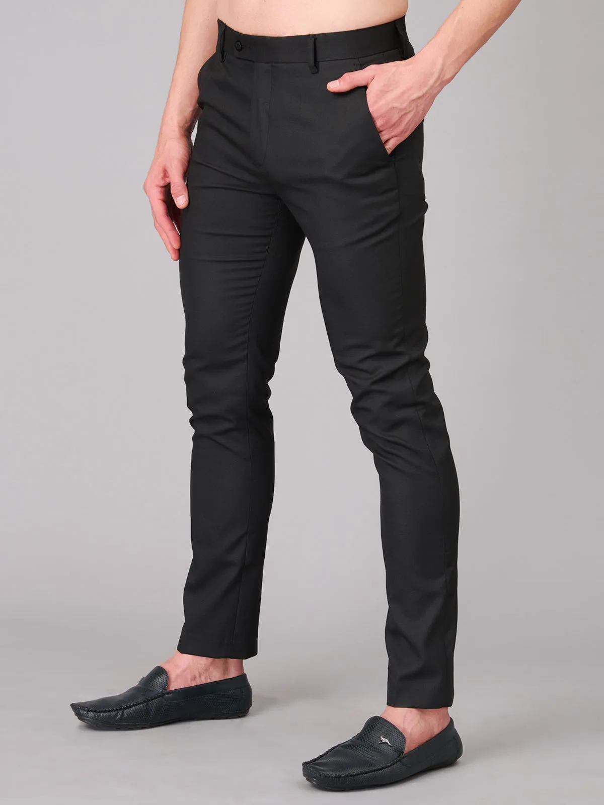 Men Blue Comfort Fit Trouser (GBFRMTR1202)