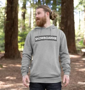 Men's Snowboarder Censor Bar Organic Pullover Hoodie