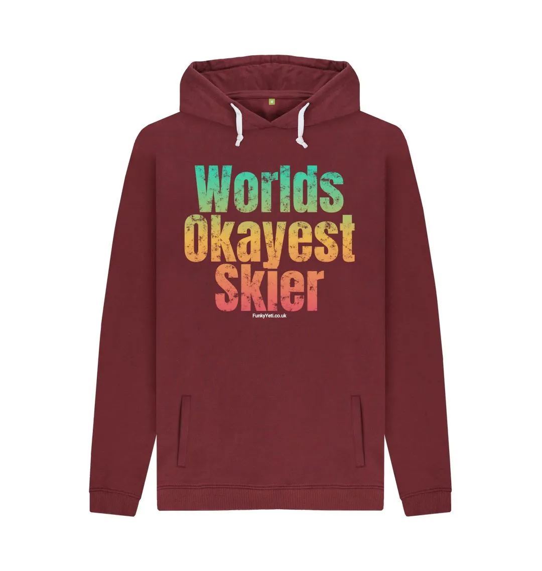 Men's Worlds Okayest Skier Organic Pullover Hoodie