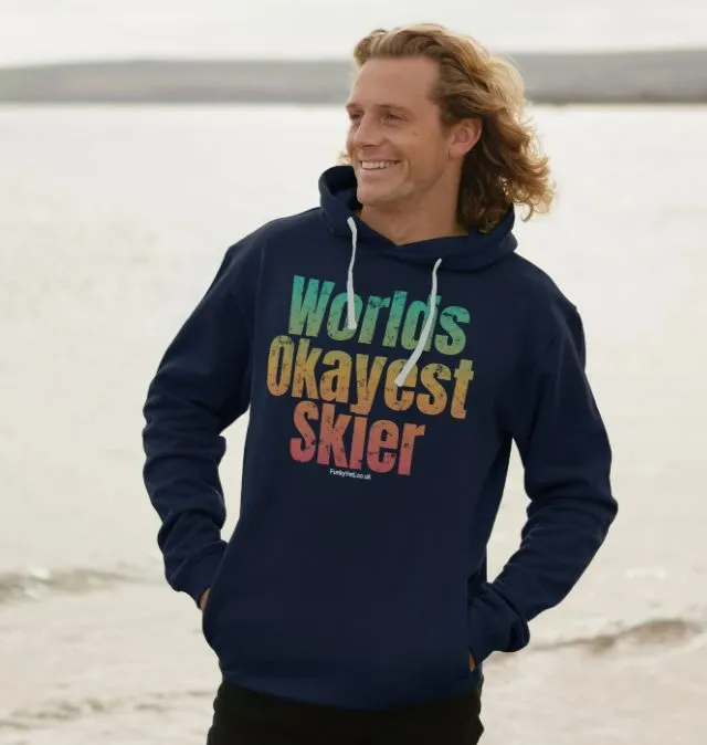 Men's Worlds Okayest Skier Organic Pullover Hoodie