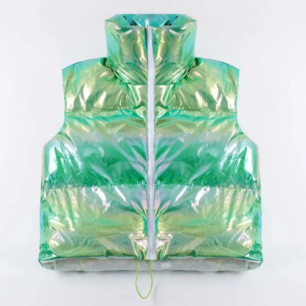 Metallic Puffer Vest