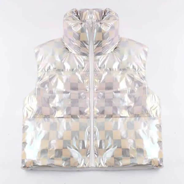 Metallic Puffer Vest