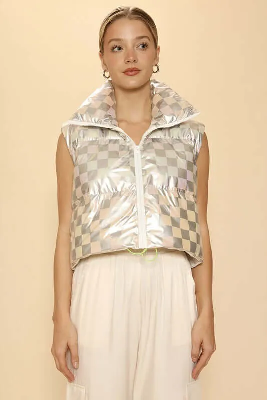 Metallic Puffer Vest