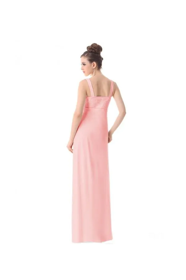 Newest Simple Pink Chiffon Long Prom Bridesmaid Dresses PFP1308