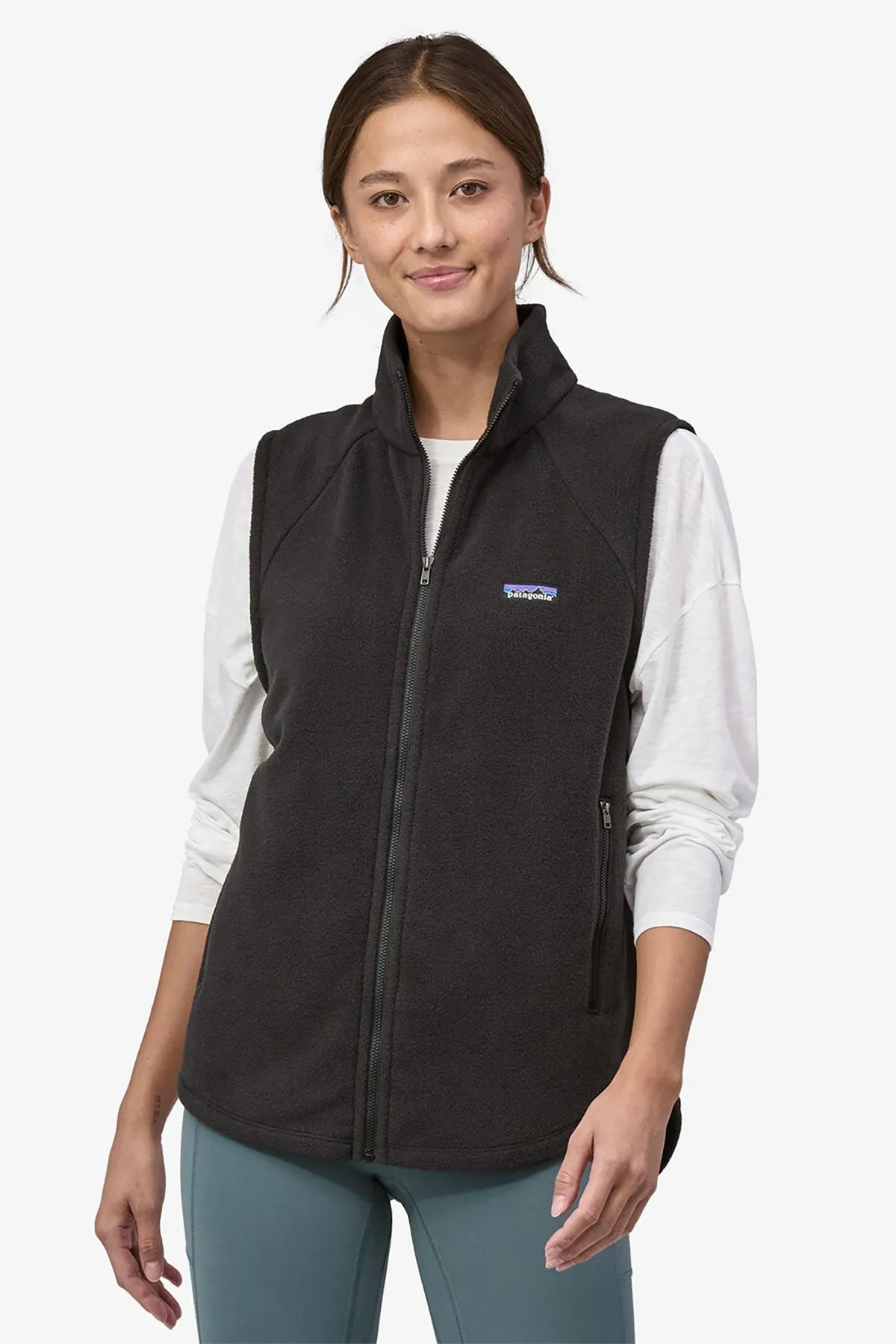 Patagonia Womens Classic Microdini Custom Vests, Black