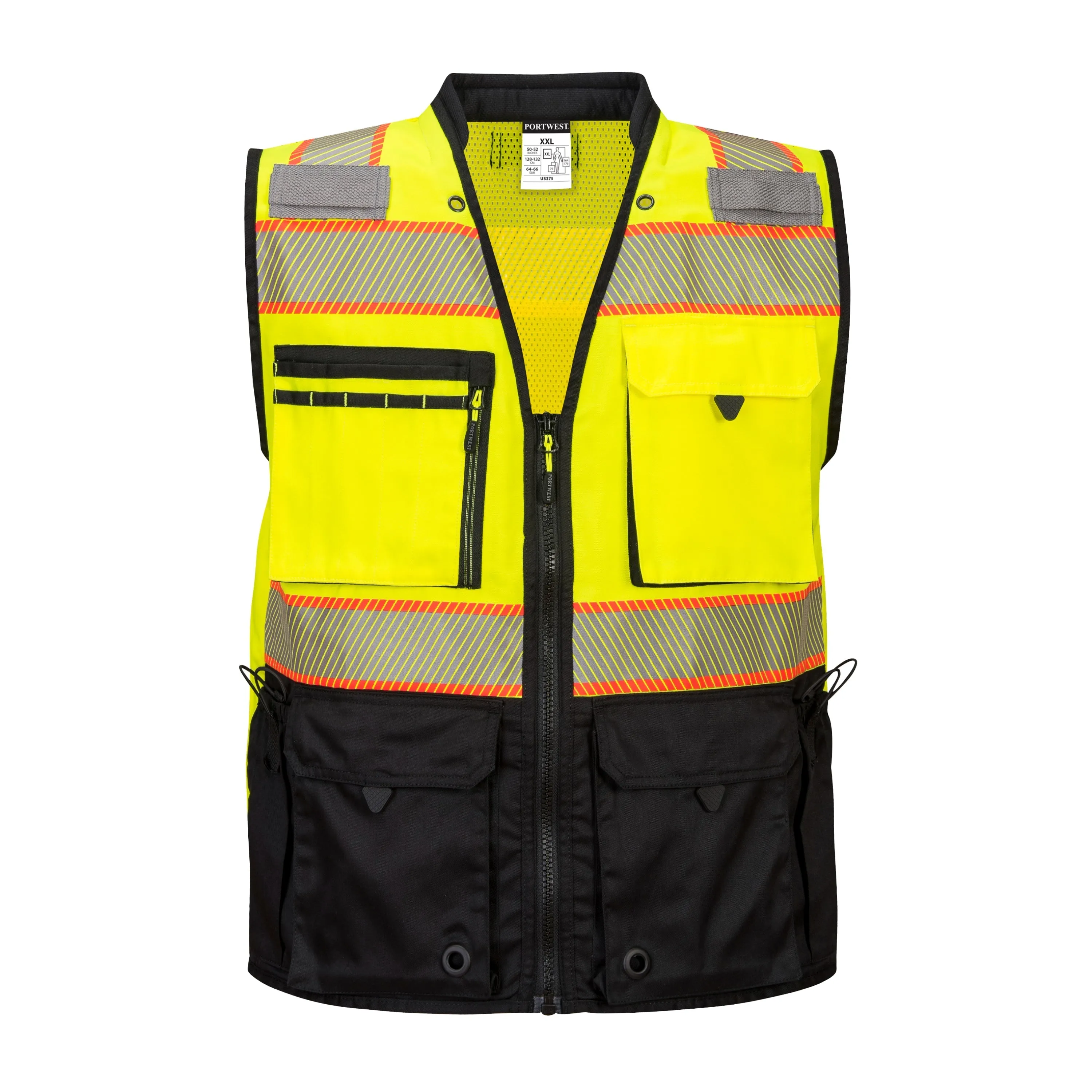 PORTWEST® Premium High Visibility Surveyor Safety Vest - ANSI Class 2 - US375