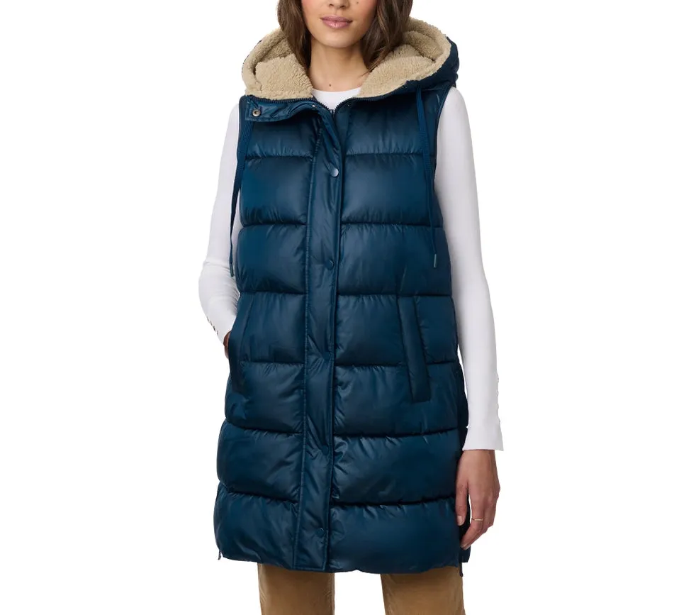 Sherpa Lined Puffer Vest  Midnight Blue