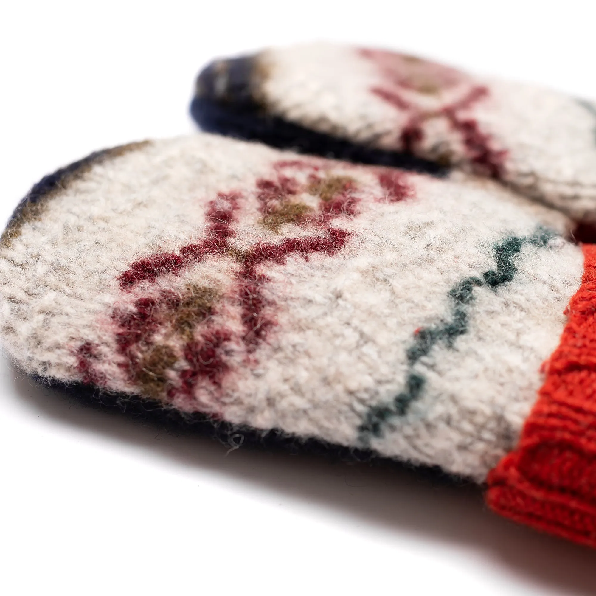 Small Kid's Wool Sweater Mittens | Making A Snowman