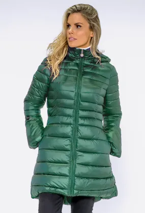 Stylish Green Puffer Coat