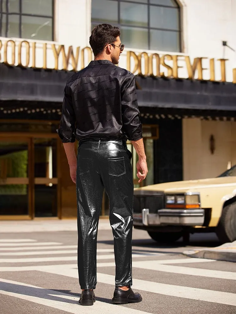 Stylish Metallic Shiny Pants