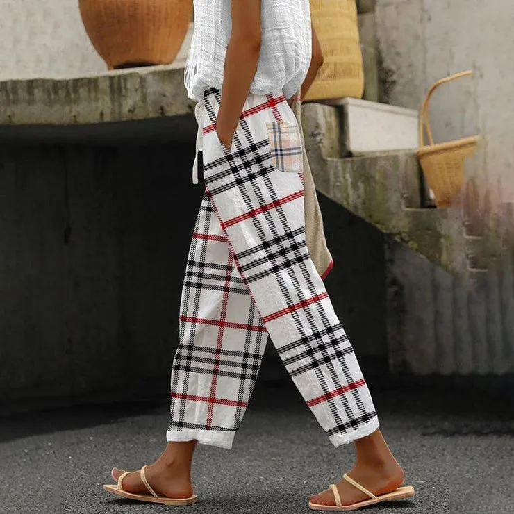 Stylish Print Side Pocket Pants