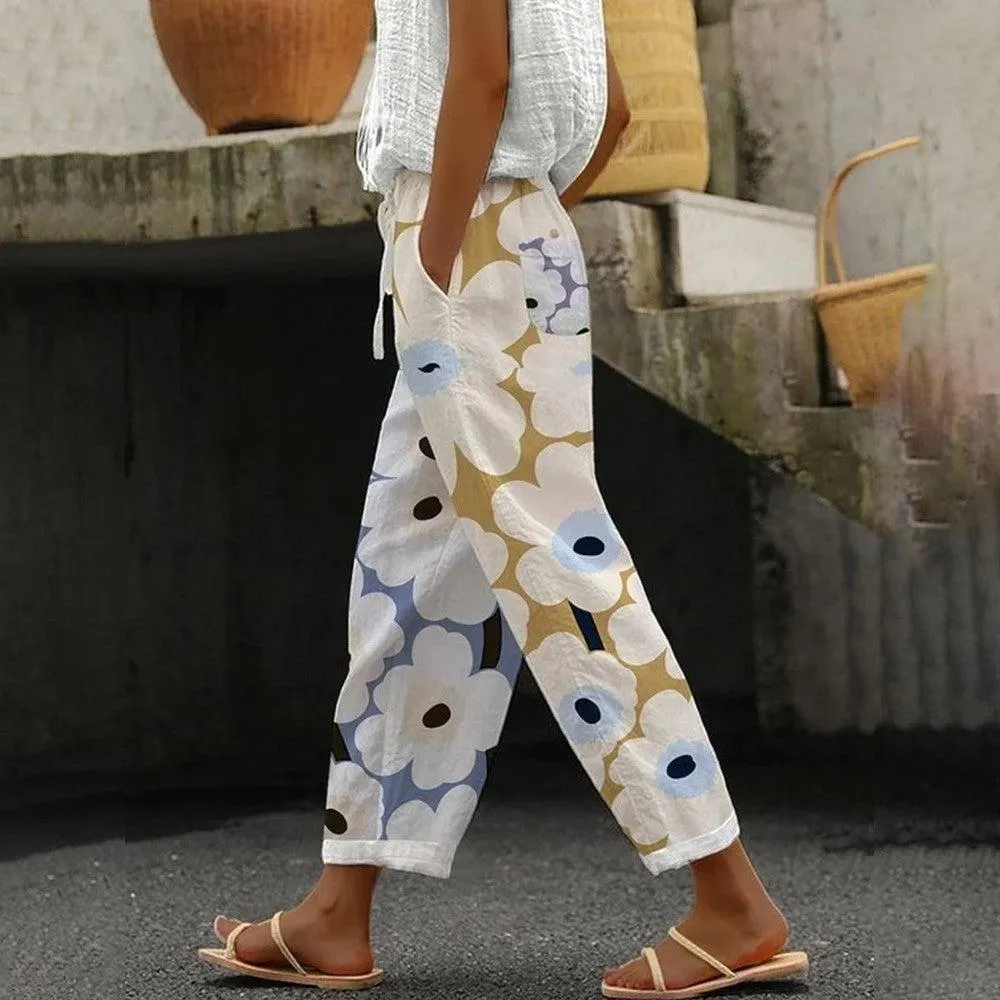 Stylish Print Side Pocket Pants