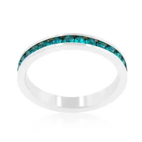 Stylish Stackables with Turquoise Crystal Ring