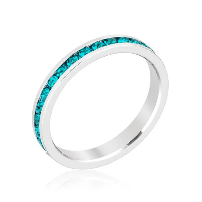 Stylish Stackables with Turquoise Crystal Ring