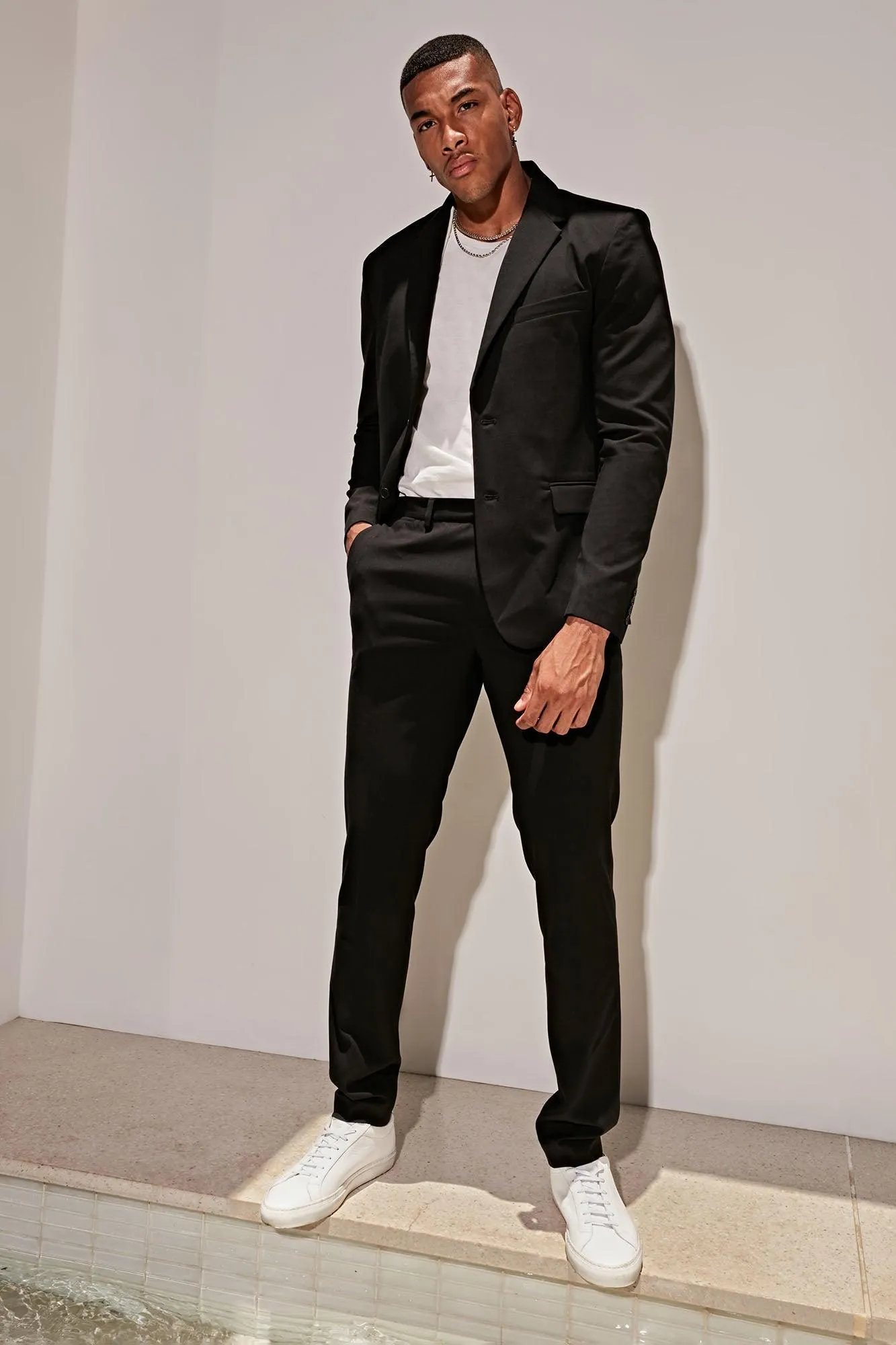 The Modern Stretch Slim Trouser - Black