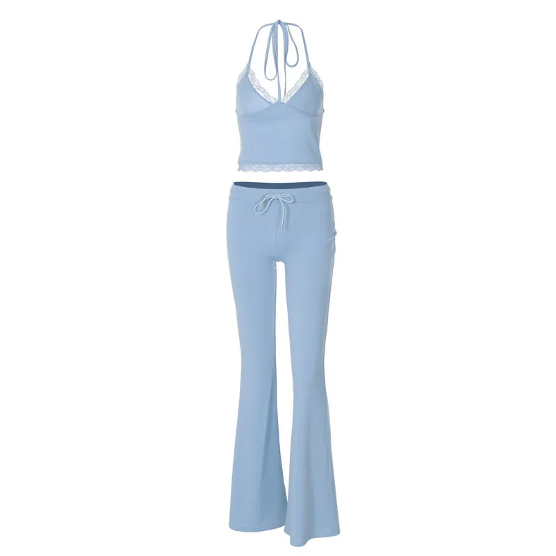 V-neck Camisole&Trousers 2Pcs