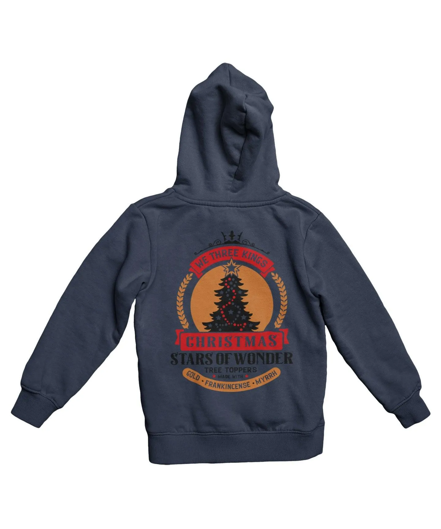 We Three Kings Colour Back Printed Christmas Hoodie