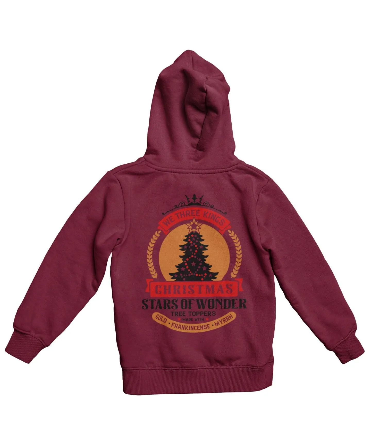 We Three Kings Colour Back Printed Christmas Hoodie