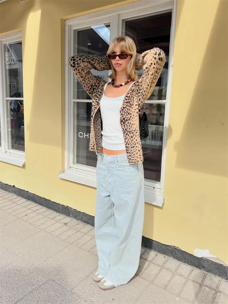 Zola Loose Fit Leopard Cardigan