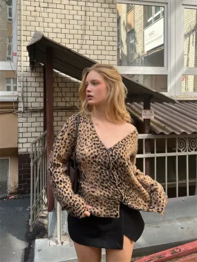 Zola Loose Fit Leopard Cardigan